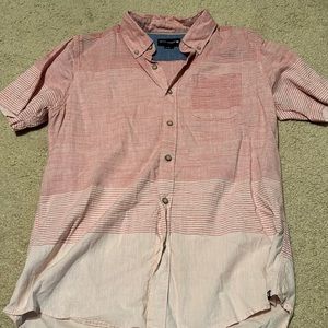 Men’s pink stripe ombré button down